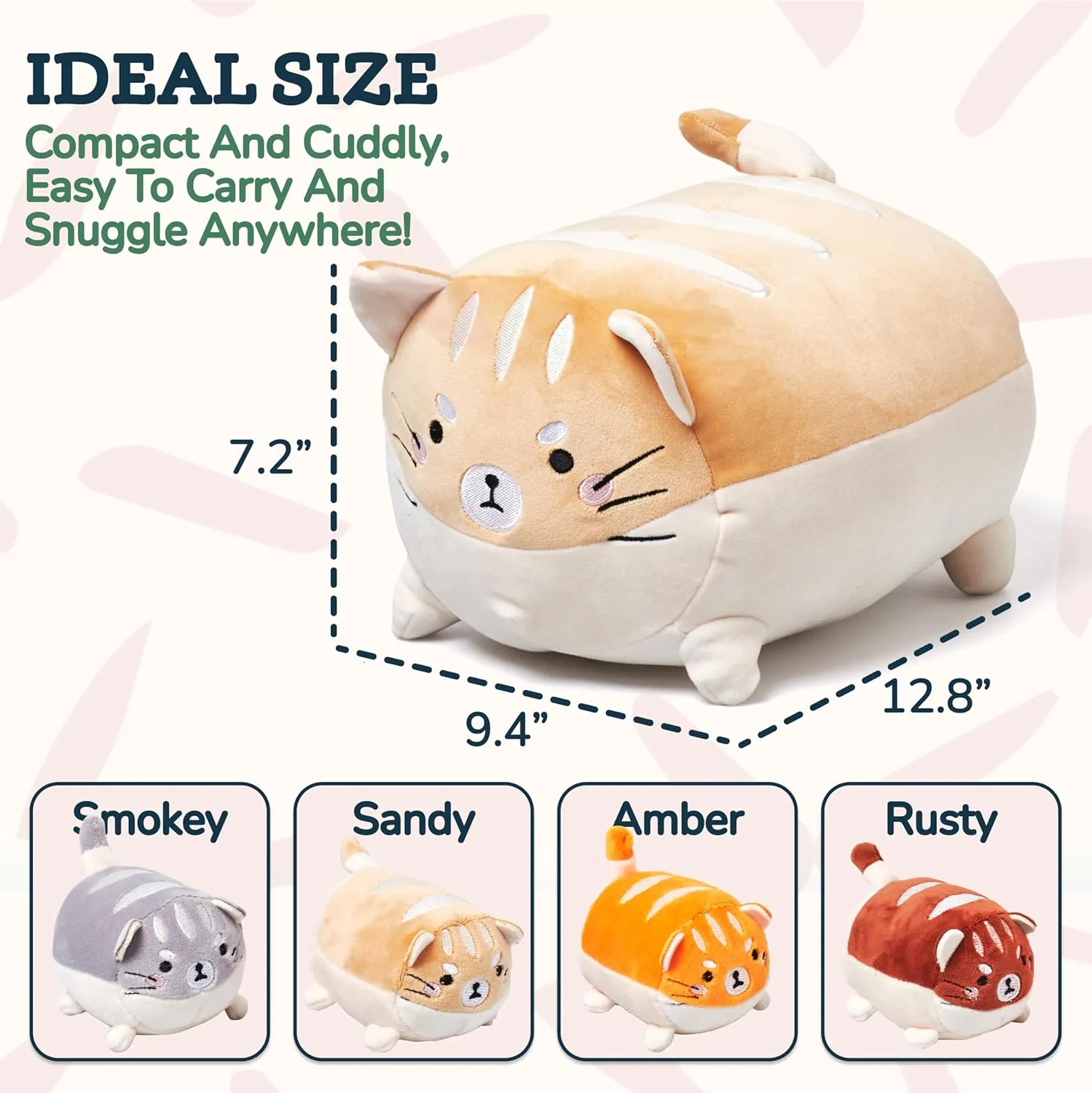 Tiger with Puppies Plush Toy Set - Soft Textiles - Includes 1 Mommy Tiger and 4 Cubs - Cute Stuffed Animals for Girls - Orange White