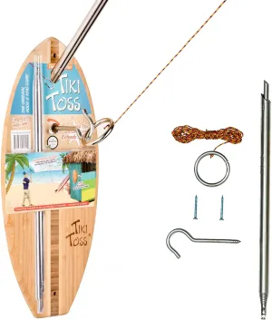 Tiki Toss Ring Toss Game for Adults & Kids - Hook and Ring Games with String and Hooks for Indoor Use, Man Cave Decor & Stuff, Gifts for Men - Standard/Deluxe 13 Inch, Tiny 5 Inch