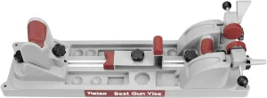 Tipton Best Gun Vise with Secure Adjustable Cradle, Storage Compartments for Cleaning, Gunsmithing and Firearm Maintenance, Red/Grey