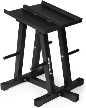 Titan Fitness Dumbbell Column Stand and Plate Tree, 260 LB Capacity, Organize Classic Dumbbells Power Block Dumbbells Loose Plates