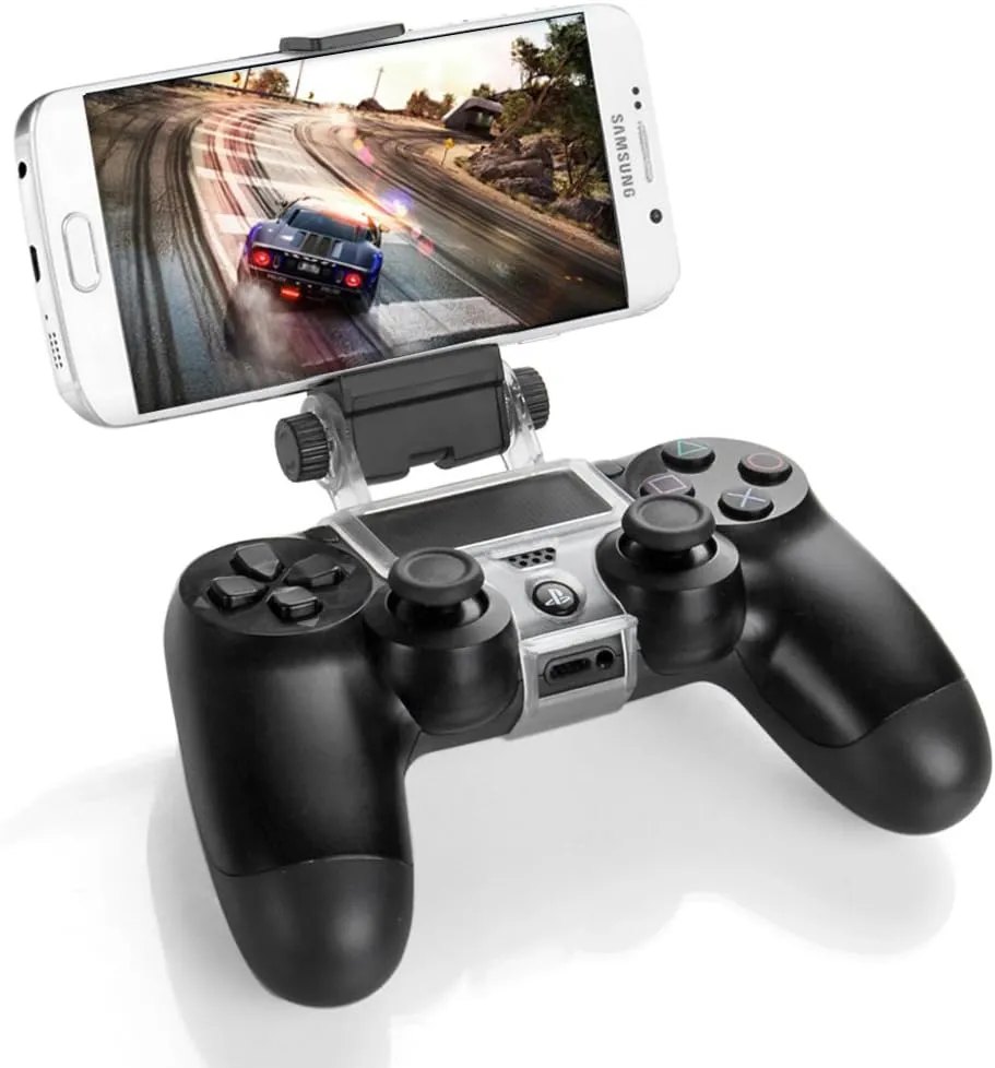TNP PS4 Controller Phone Clip Holder Clamp Mount Bracket Compatible with PlayStation 4 PS4 Dual Shock Wireless Controller [PlayStation 4]