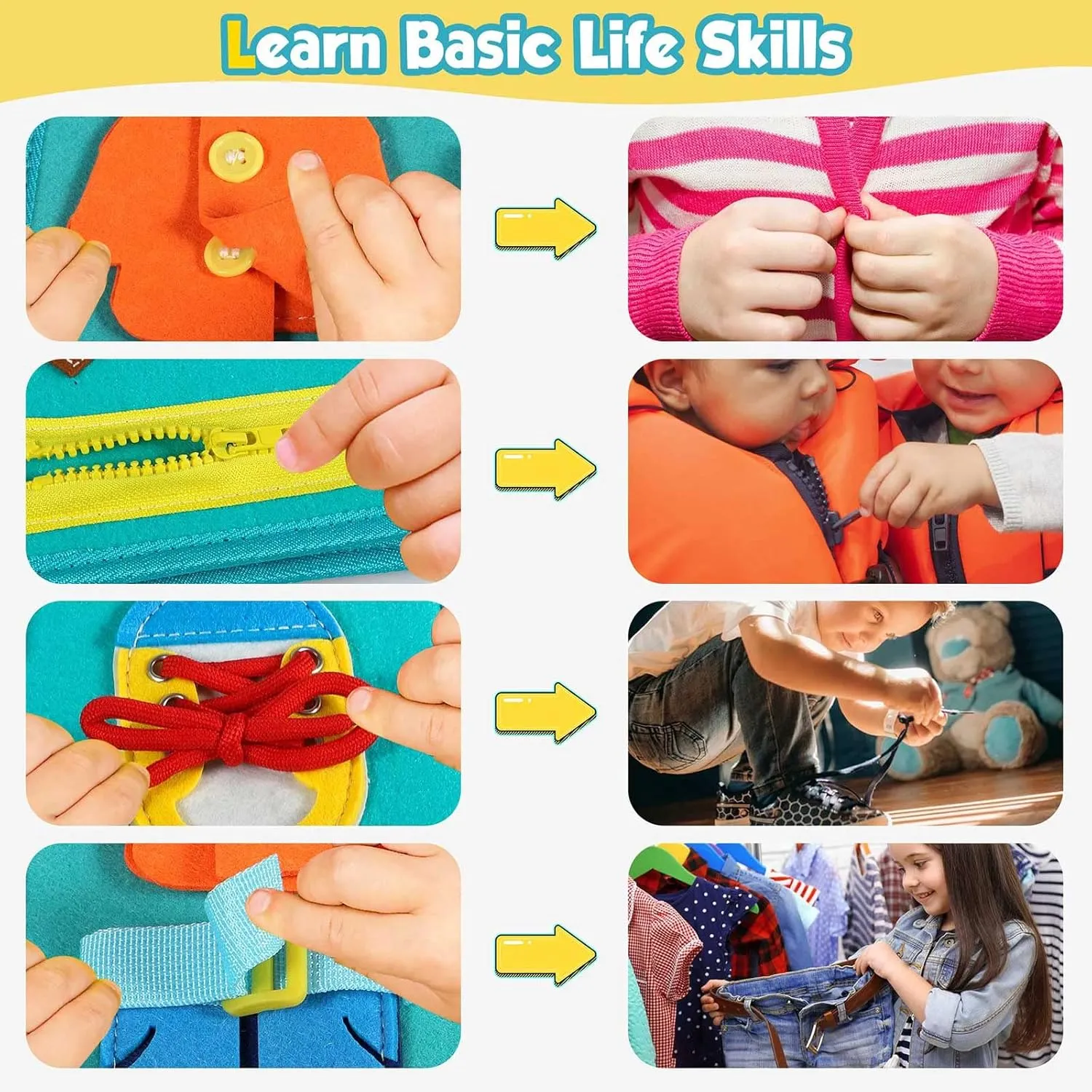 Toddler Busy Board - Montessori Toys for 2-3 Year Old Boy Birthday Gift, Educational Learning Sensory Busy Book for Two Year Old Boys, Airplane Car Travel Activities Toy for Kids Ages 2-4