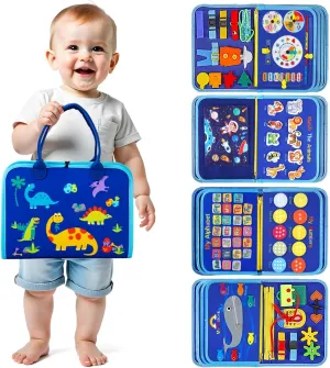 Toddlers Montessori Busy Board Toys for 1 Year Old Boy Gifts,Educational Preschool Learning Travel Toys for Toddlers 1-3,One Year Old Boys Girls 1st Christmas Birthday Gifts Age 1-2-4