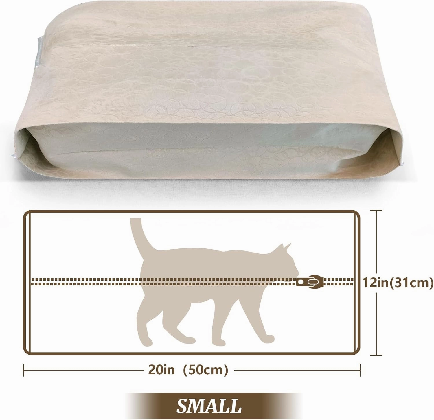TopLove Pet Burial, Eco Friendly Pet Body Bag & Cremation Ceremony Kit-Say Goodbye in Your Own Way, Size for Every Breed (Small, White)