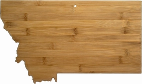 Totally Bamboo Montana State Shaped Bamboo Serving and Cutting Board