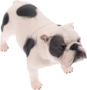 TOYANDONA Bulldog Figure Pet Dog Figure Animal Figurines Mini Landscape Ornament Desktop Fairy Garden Decoration Dollhouse Bonsai