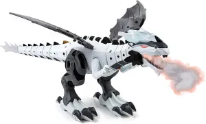 Toysery Walking Dinosaur Toy with Fire Breathing Dragon Mist Spray, Realistic Sounds and Simulated Red Fire Lights from Mouth