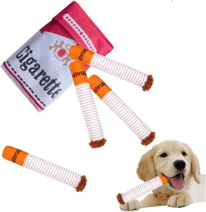 TOZLU Interactive Cigarette Dog Toy， Interactive Imitate Giggles Squeaky Dog Toys,Funny Fun Novelty Dog Toy,Imitate Chew for Pitbull Husky Small Medium Dogs