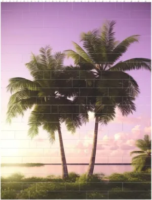 Tropical Tree Pink Building Block Puzzle Personalized Building Bricks for Adults Square Shaped DIY Brick Block Puzzles Valentine's Day Gifts for Home Decor Brick Puzzle