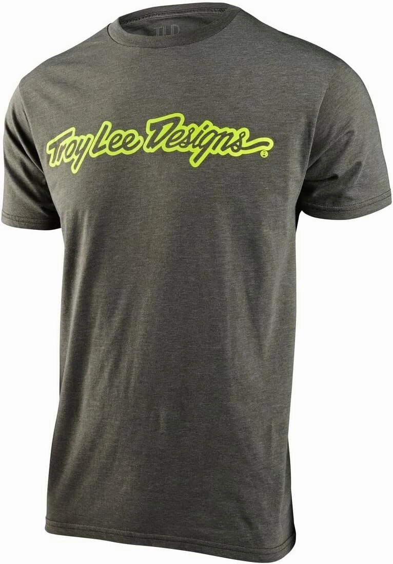 Troy Lee Designs Signature T-Shirt (Small) (Olive Heather)