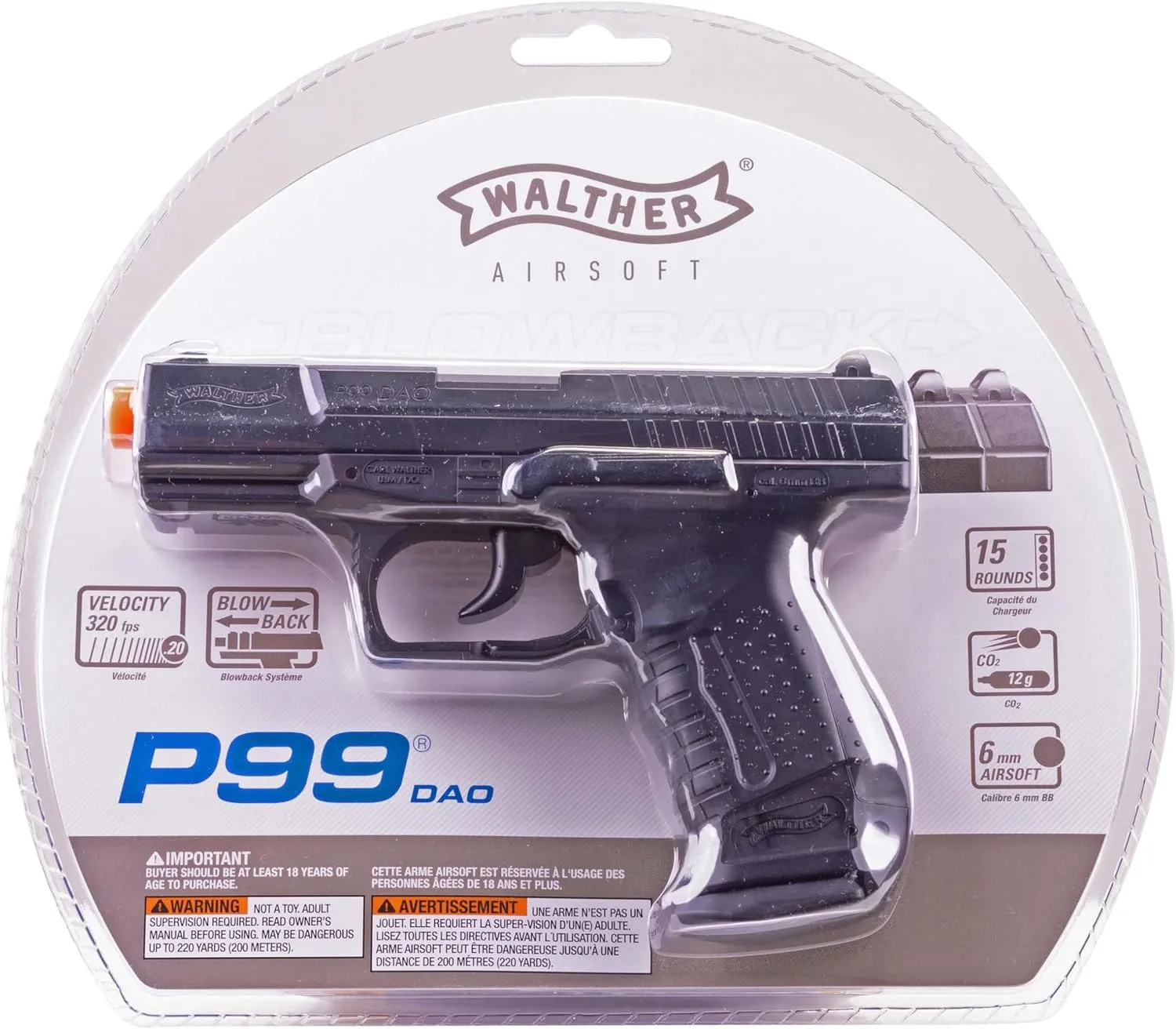 Umarex Walther P99 Blowback CO2 Powered 6mm BB Pistol Airsoft Gun