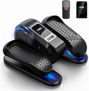 Under Desk Elliptical Machine for Home Workout, 12 Levels Speeds Ellipse Leg Exerciser While Sitting Quiet & Portable Seated Pedal Exerciser with Remote Control & Non-Slip Pad