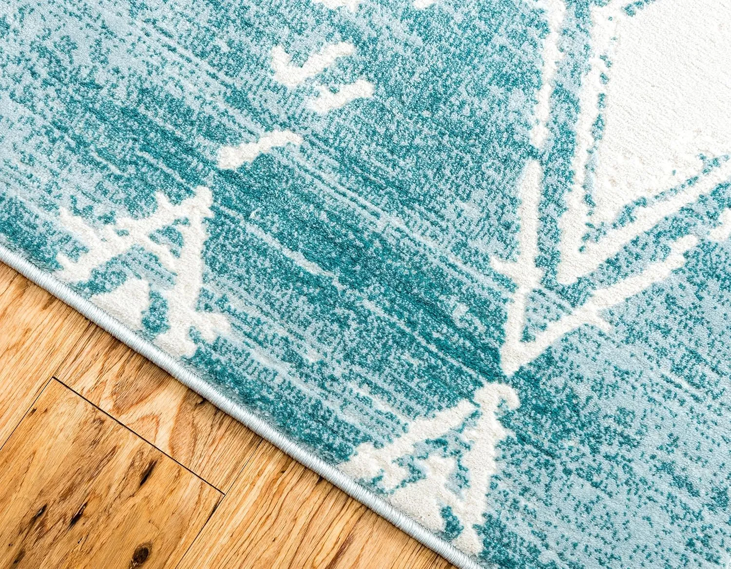 Unique Loom Jill Zarin Uptown Collection Area Rug - Carnegie Hill (2' 2'' x 6' 1'' Runner, Turquoise/ Ivory)