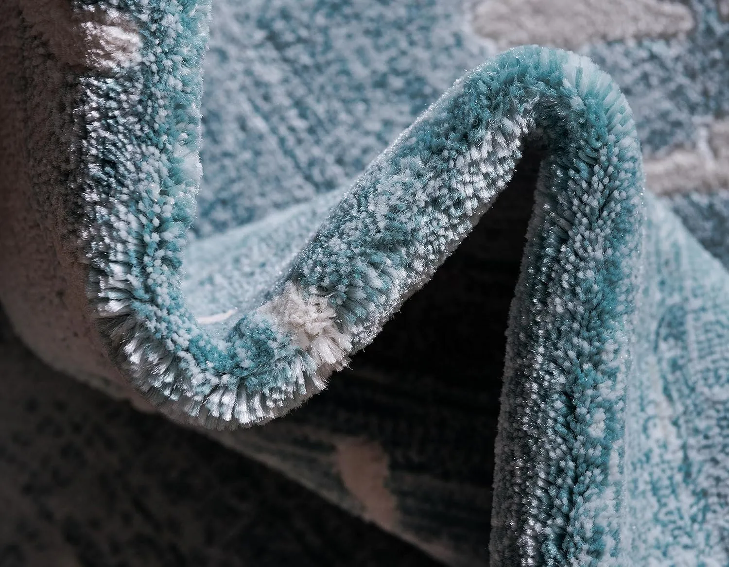 Unique Loom Jill Zarin Uptown Collection Area Rug - Carnegie Hill (2' 2'' x 6' 1'' Runner, Turquoise/ Ivory)
