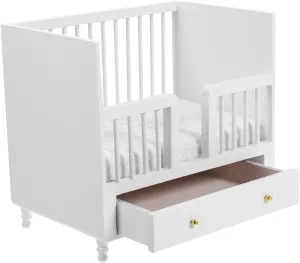 UPKOCH Mini Wooden Dollhouse Bed Furniture for Boys and Girls Scale Crib Toy Cute Boy Girl Bed Model for Miniature Home Decor for Birthday and Boy Girl Day