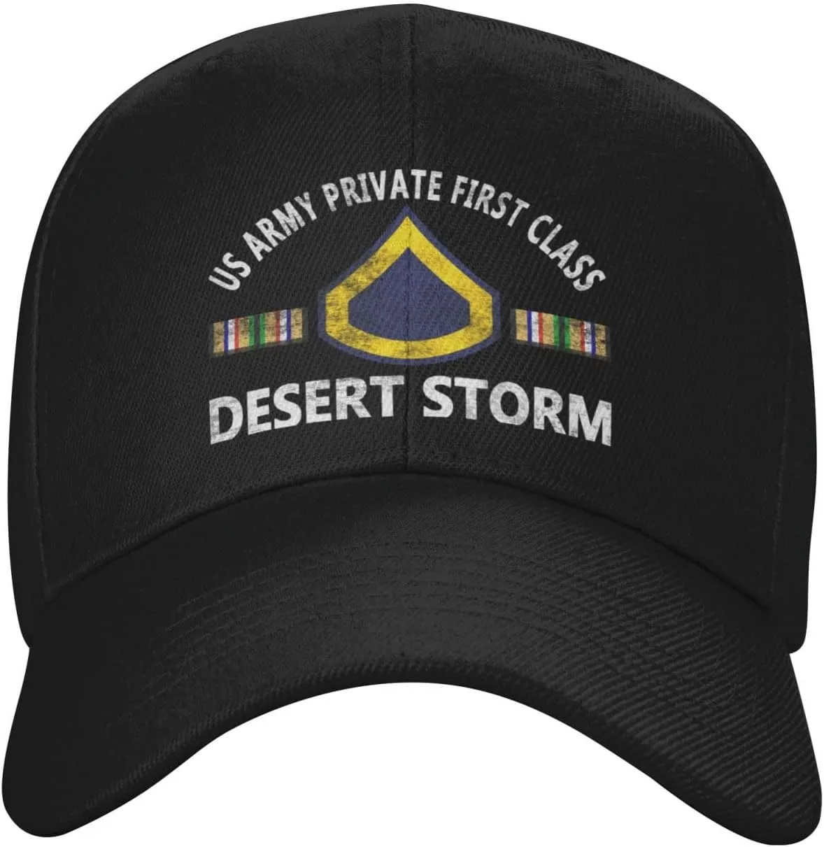 Us Army Private First Class Desert Storm Baseball Cap Adjustable Safety Classic Golf Hat Running Outdoor Activities Breathable Lightweight