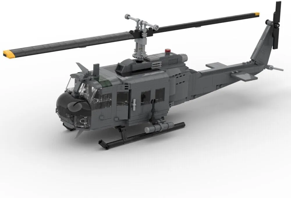 Utility Military Helicopter First Turbine-Powered Helicopter 722 Pieces MOC for Age 18 