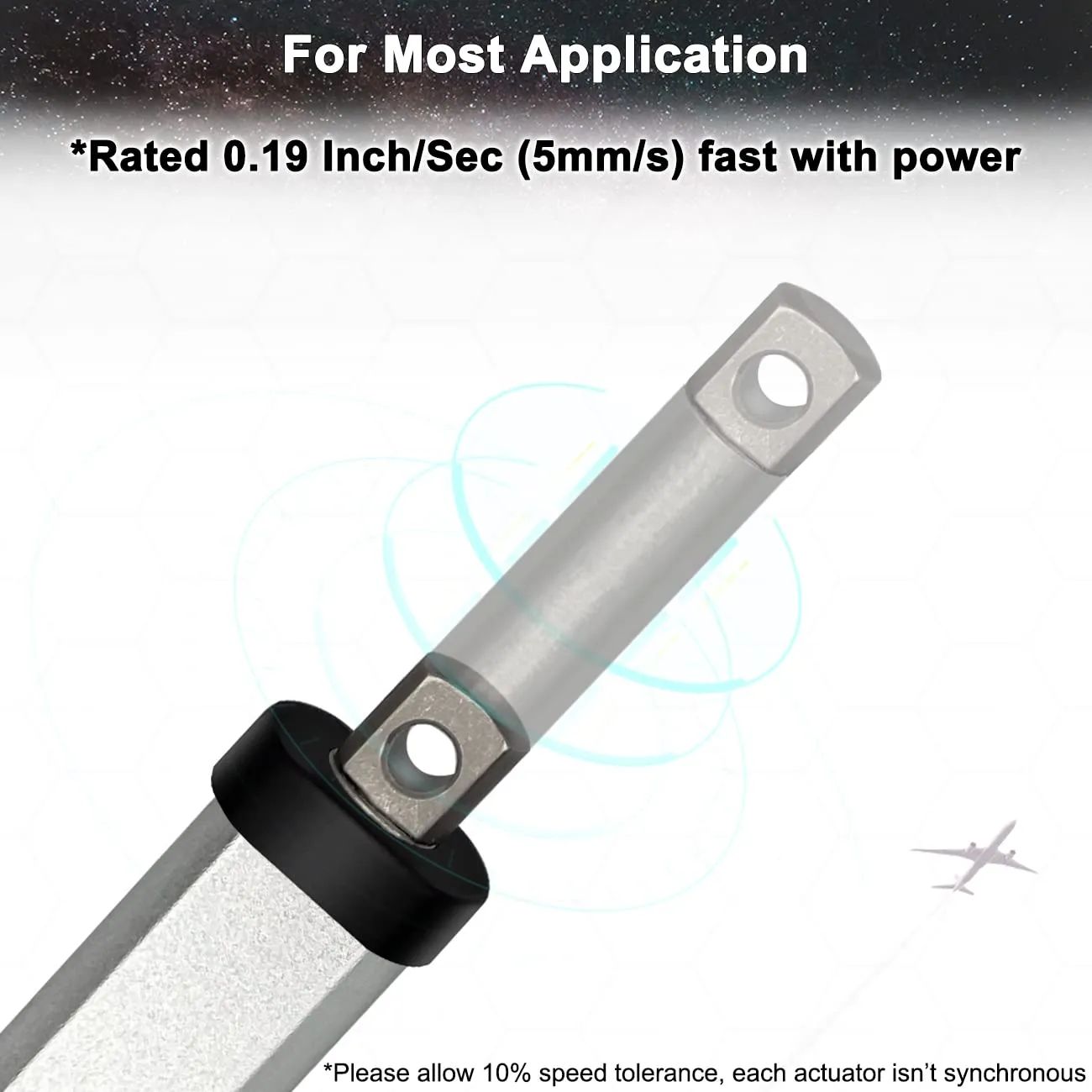 UYGALAXY 12V Mini Electric Linear Actuator 2" Stroke, 188N/42lb, Speed 0.2"/sec Waterproof Metal Micro Small Motion Actuator w/Mounting Brackets for DIY Fan Blades, Cabinets, Window Lift, Robot -50mm