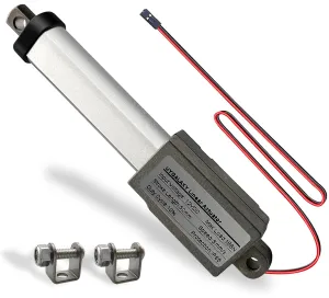 UYGALAXY 12V Mini Electric Linear Actuator 2" Stroke, 188N/42lb, Speed 0.2"/sec Waterproof Metal Micro Small Motion Actuator w/Mounting Brackets for DIY Fan Blades, Cabinets, Window Lift, Robot -50mm