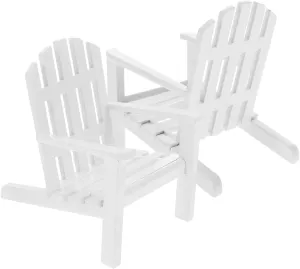 Vaguelly 2pcs Mini Wood Chair White Miniature Dollhouse Furniture for Home Decor Photography Props Sophisticated Wedding Cake Topper Cute Dollhouse Accessories Distinctive Collectible