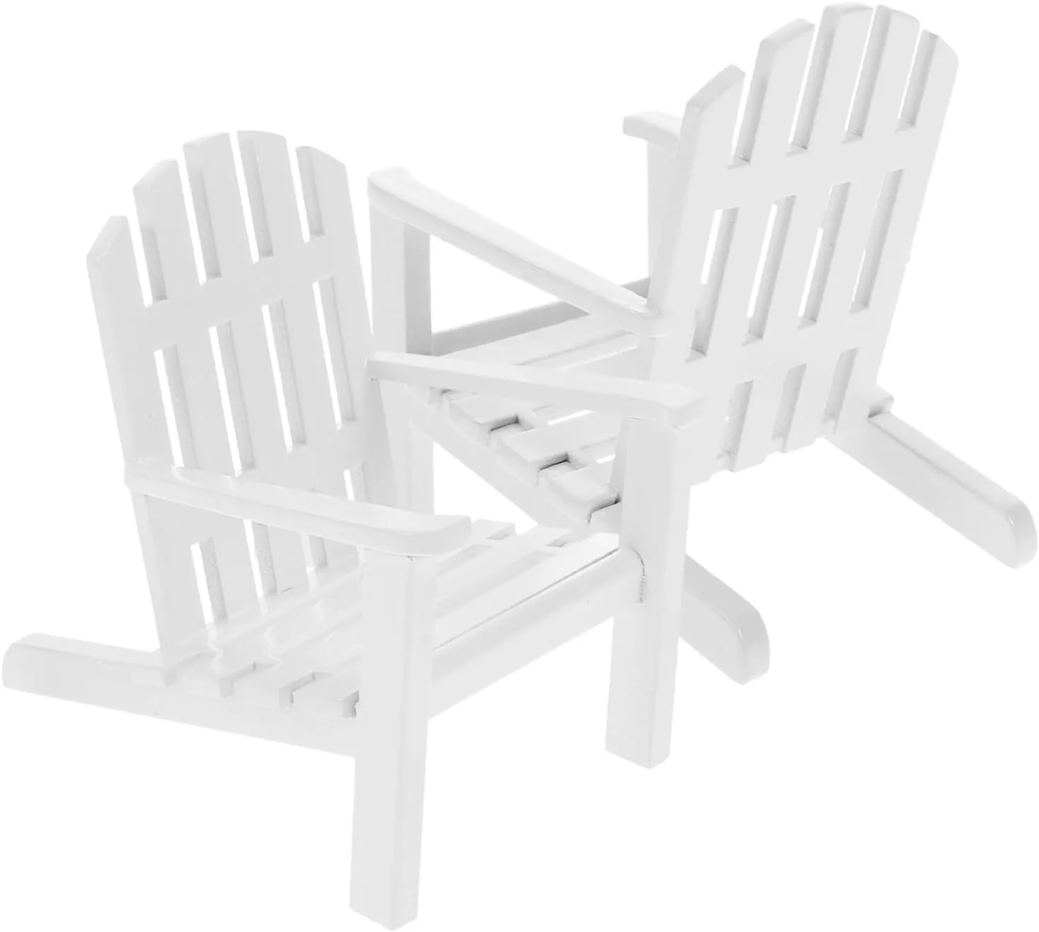 Vaguelly 2pcs Mini Wood Chair White Miniature Dollhouse Furniture for Home Decor Photography Props Sophisticated Wedding Cake Topper Cute Dollhouse Accessories Distinctive Collectible