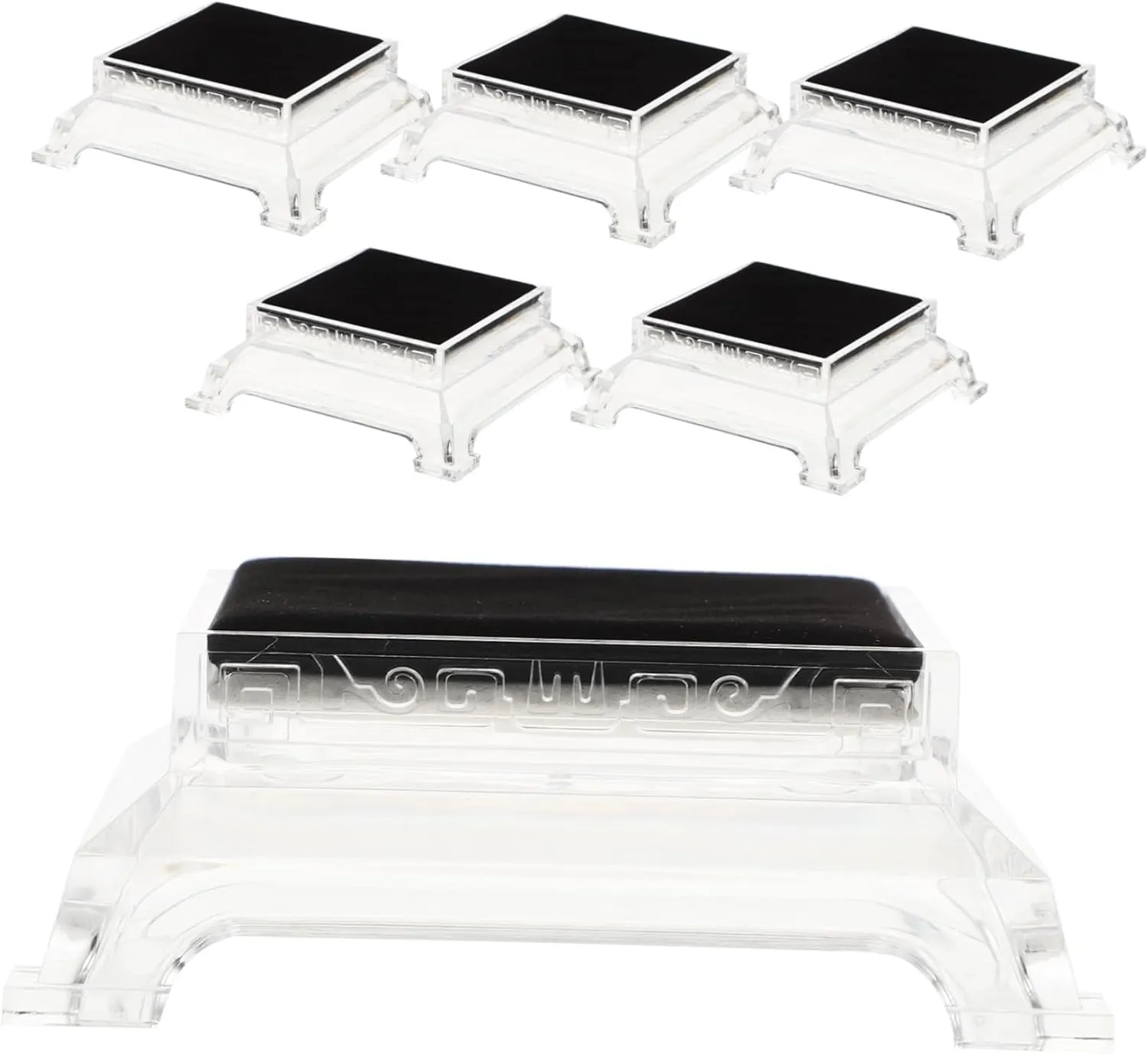 VALICLUD 6pcs Transparent Square Acrylic Bracelet Display Stand Watch Holder for Organizing Jewelry Collection for Homes Offices and Retail Spaces