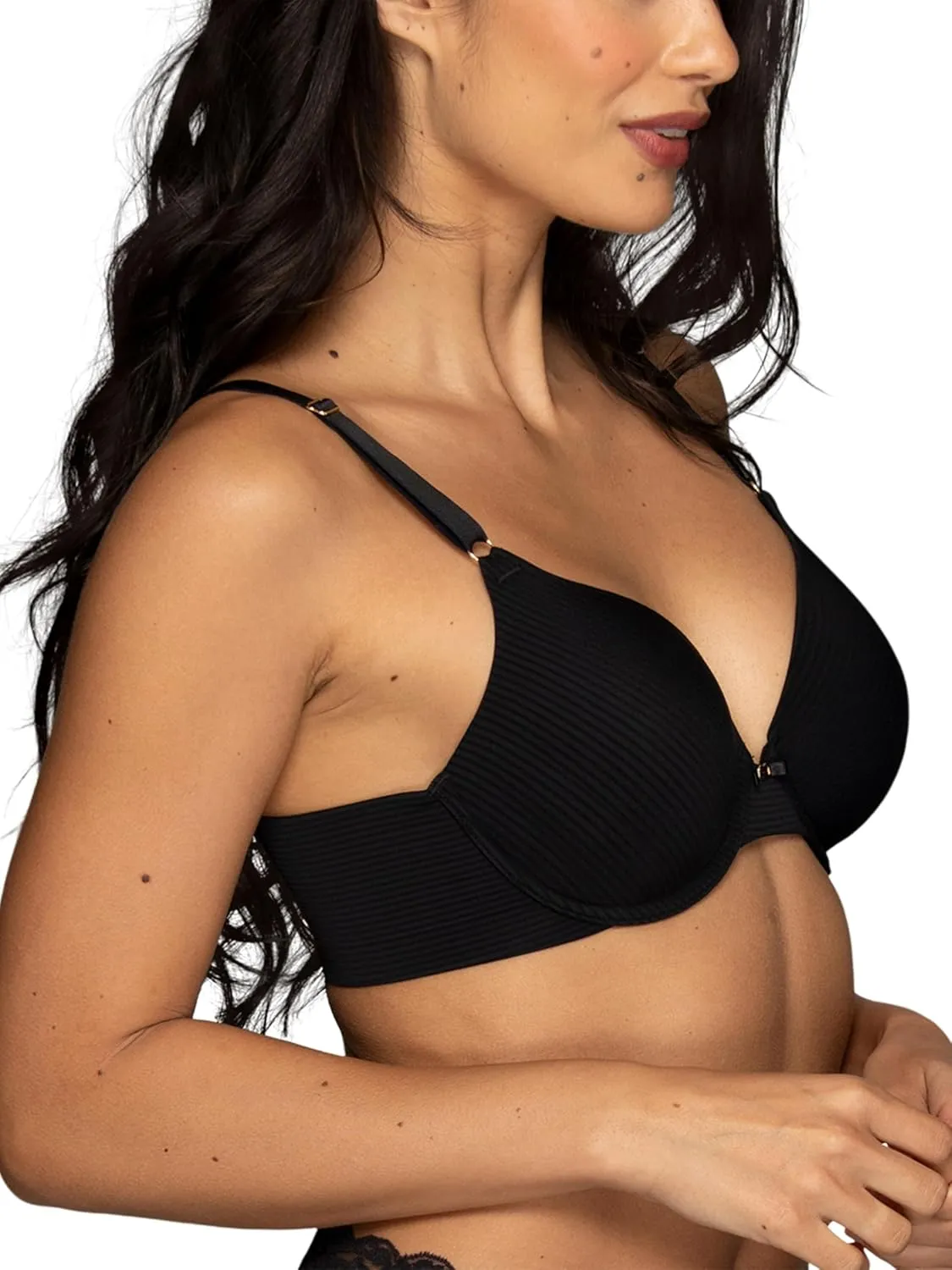Vanity Fair Women's Full Coverage Beauty Back Smoothing Bra, 4-Way Stretch Fabric, Lightly Lined Cups up to DD