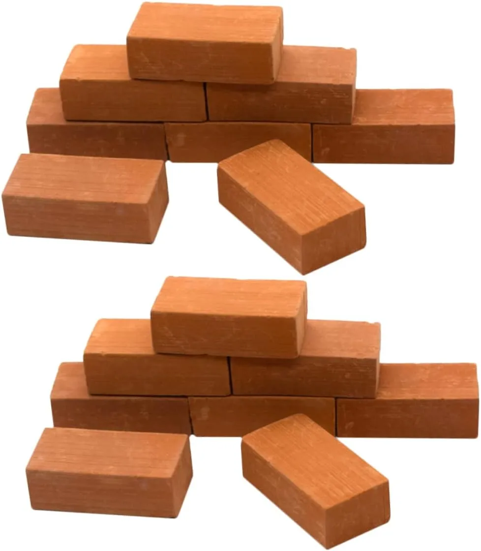 VANZACK 50pcs Miniature Bricks Model for DIY Fairy Garden Decor Architecture Display Creative Play for Imaginative Projects and Table Supplies