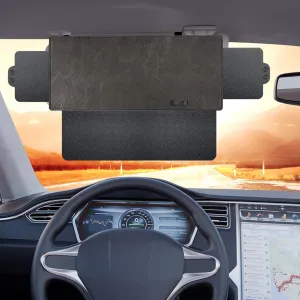 Veharvim Sun Visor Extender for Car with 2 Side Sunshade, Upgraded Car Sun Visor Extension Slider, Anti-Glare Visor for Safe Driving