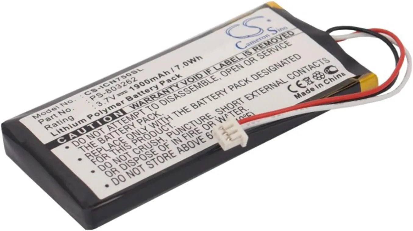VI VINTRONS Battery for Navman iCN720, iCN750, PS-803262,