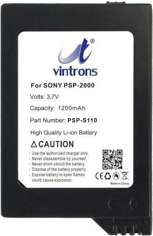 VI VINTRONS PSP-S110 Battery for Sony PSP Lite, PSP 2th, PSP-2000, PSP-3000, PSP-3004, Slim,