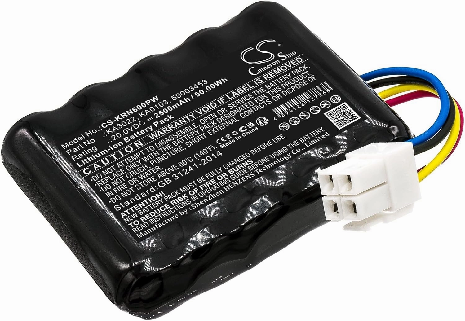 VI VINTRONS Battery for Kress Mission, Mission Nano 600KR101E, 59003453, KA3022,