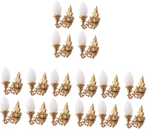 VICASKY 16pcs Miniature Wall Lamps for Dollhouse Led Lights for Sand Table Models Compact Decor for Mini House Warm Glow for Miniature Scenes