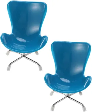 VICASKY 2pcs Mini Computer Chair Models Cute Dollhouse Furniture Accessory Realistic Design for Miniature House Decoration for Boys and Girls Toy Houses