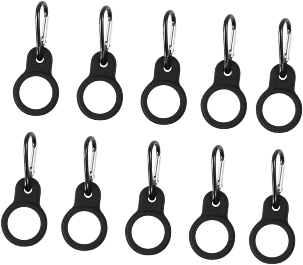 VICASKY 2sets Water Bottle Belt Clip Silicone Holder Clip Kettle Buckle for Bike Carabiner Camping 10pcs*2