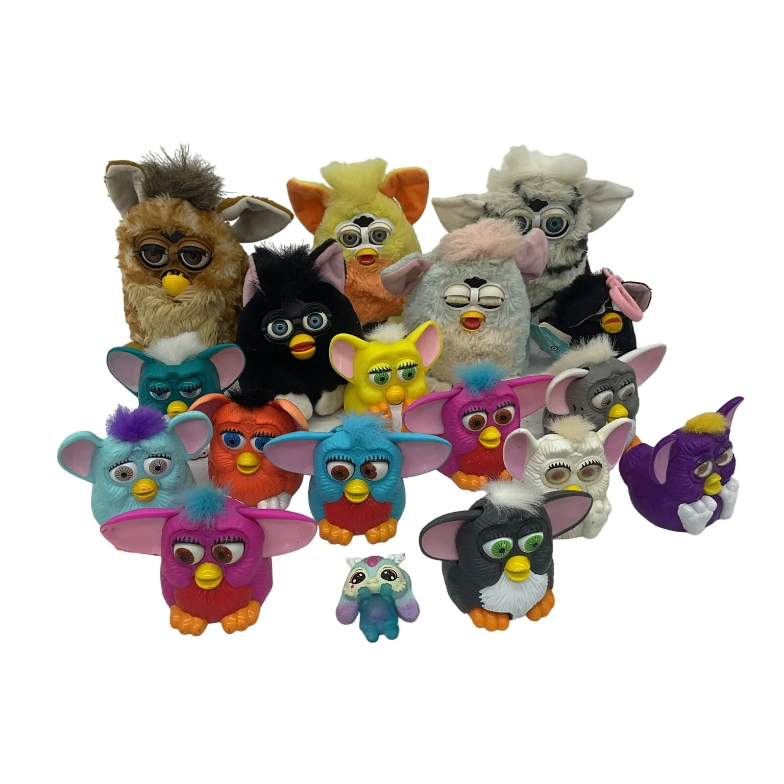 Vintage & Modern Preowned LOT Furby Furbies Interactive Toys Figures Mini Plush