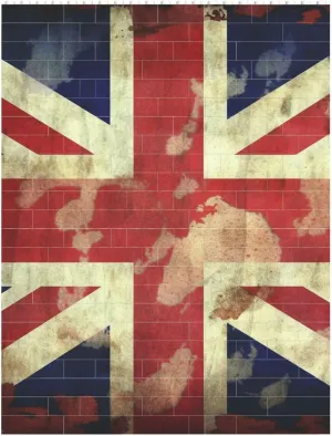 Vintage Union Jack British Flag Building Block Puzzle Personalized Building Bricks for Adults Square Shaped Block Puzzle Building Brick Block Puzzles Valentine's Day Gifts for Home Decor Brick Puzzle