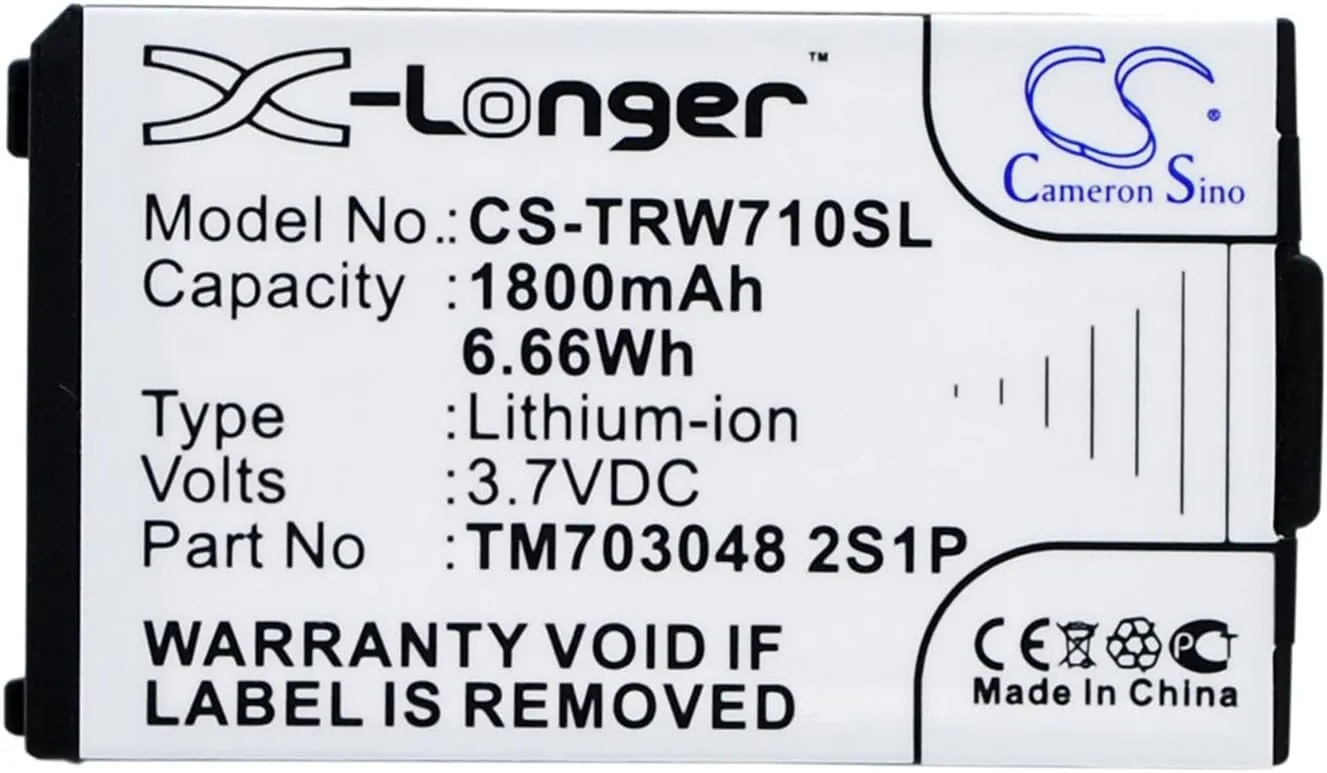 VINTRONS Replacement Battery for Tritton TM703048 2S1P, (1800mAh/6.66Wh),
