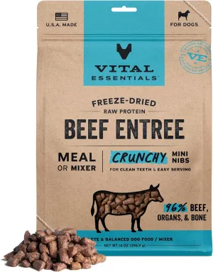 Vital Essentials® Freeze-Dried Raw Beef Entree & Mixer Dog Food Crunchy Mini Nibs, 14 oz