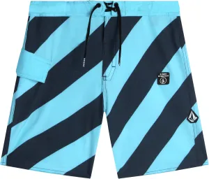 Volcom Boys' Board Shorts - UPF 50  Quick Dry Swimwear Bathing Suit - Swim Trunks Swimsuit for Boys (8-16), Size X-Large, Blue Stripes