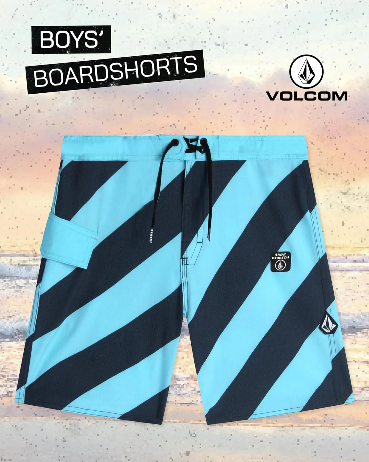 Volcom Boys Board Shorts - UPF 50  Quick Dry Swimwear Bathing Suit - Swim Trunks Swimsuit for Boys (8-16)