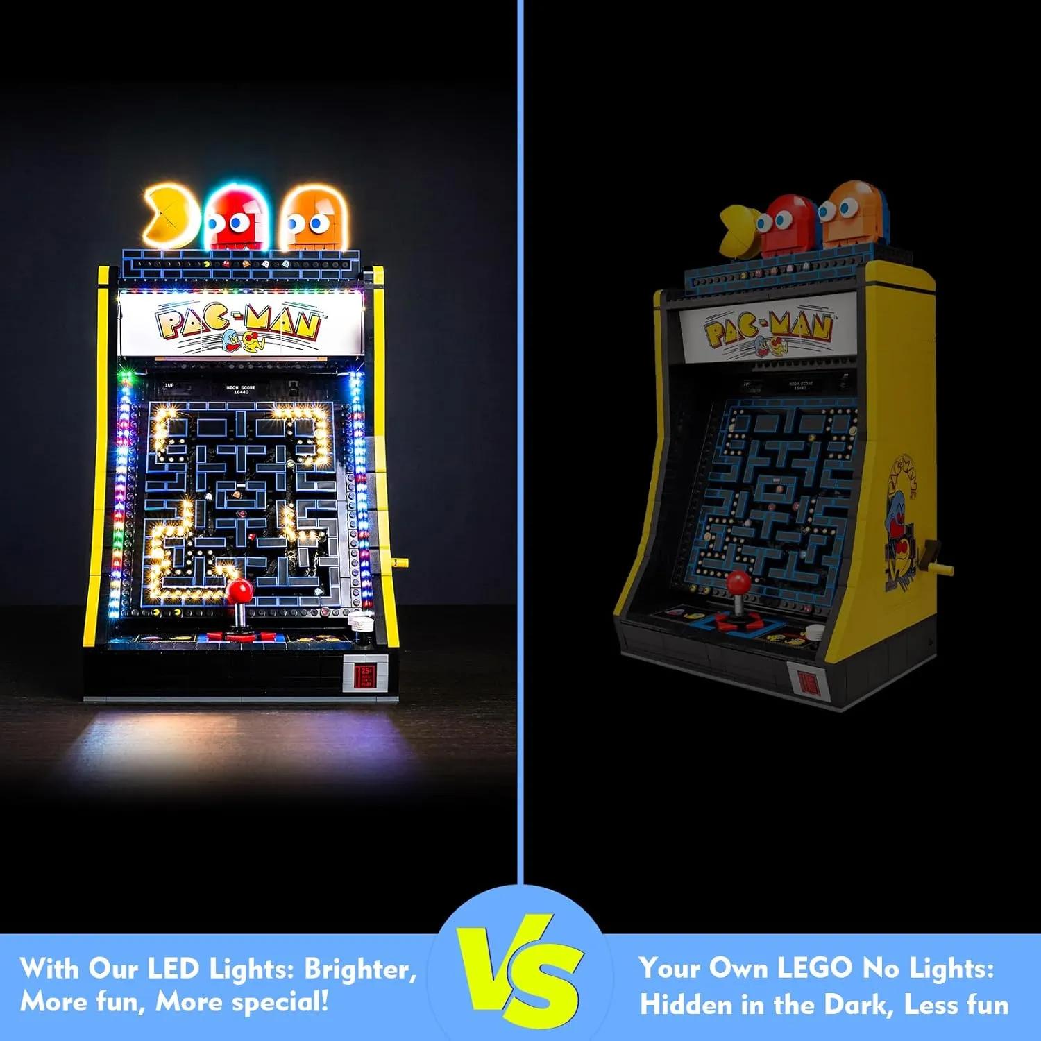 VONADO LED Light Kit Compatible with Pac-Man Arcade Machine (NO Model), Remote Control Lighting Compatible with 10323 (ONLY Lights)