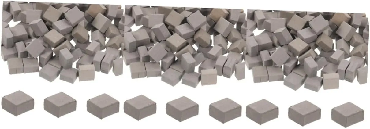 Wakauto 3sets Table Brick Model Micro Landscape Brick Model Mini Stone Blocks for Kids 100pcs*3
