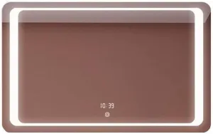 Wall Mounted Fogless Vanity Makeup Mirror with Bright LED Lights Wall Mirror Bathroom Stepless Dimming Touch Screen Switch (Color : White Light Size : 60CMx80CM) (Warm White Light 80CMx130CM)