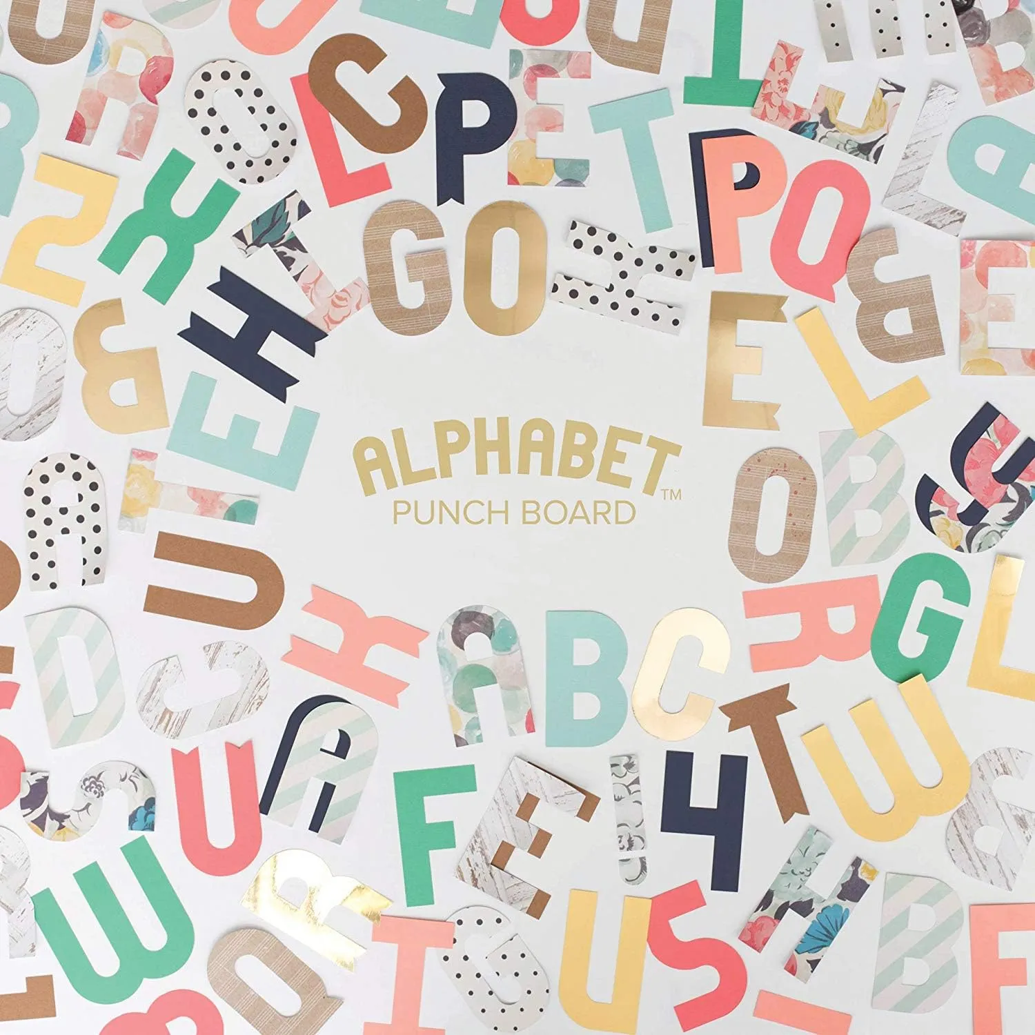 We R Memory Keepers Alphabet Punch Board, Easy-to-Use, Create Custom DIY Crafting Projects, Banners, Signs, Cards, Scapbooking, Journaling, Printmaking, and More