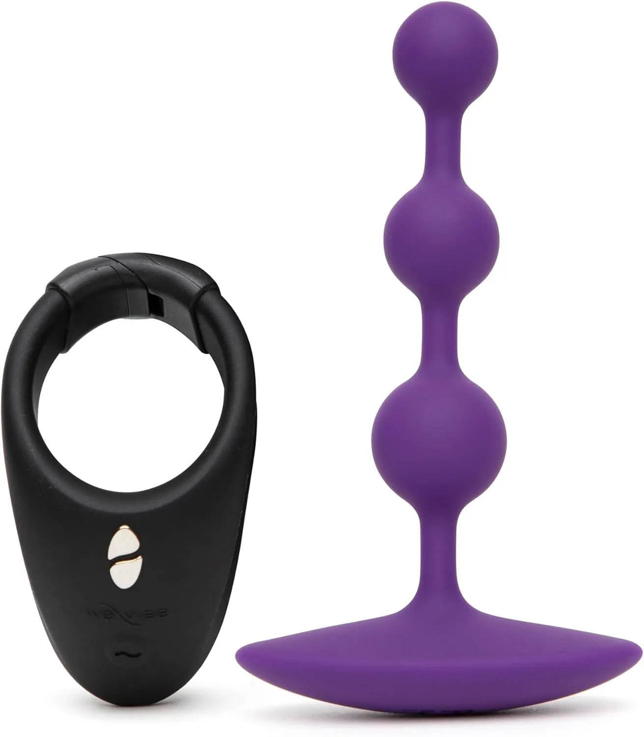 We-Vibe App Control Bond Wearable Vibrating Cock Ring & Romp Amp Flexible Anal Beads - Couples Sex Toys Bundle