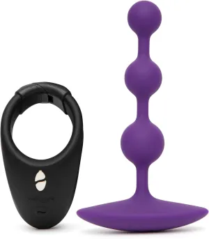 We-Vibe App Control Bond Wearable Vibrating Cock Ring & Romp Amp Flexible Anal Beads - Couples Sex Toys Bundle