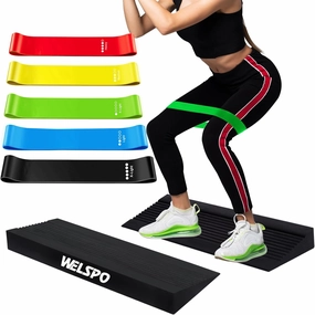 WELSPO Slant Board Squat Wedge Board, Non-Slip Slant Board for Squats, Balance Board Calf Stretcher for Plantar Fasciitis Relief, Achilles Tendonitis Relief, Shin Splint Relief and Recovery Training