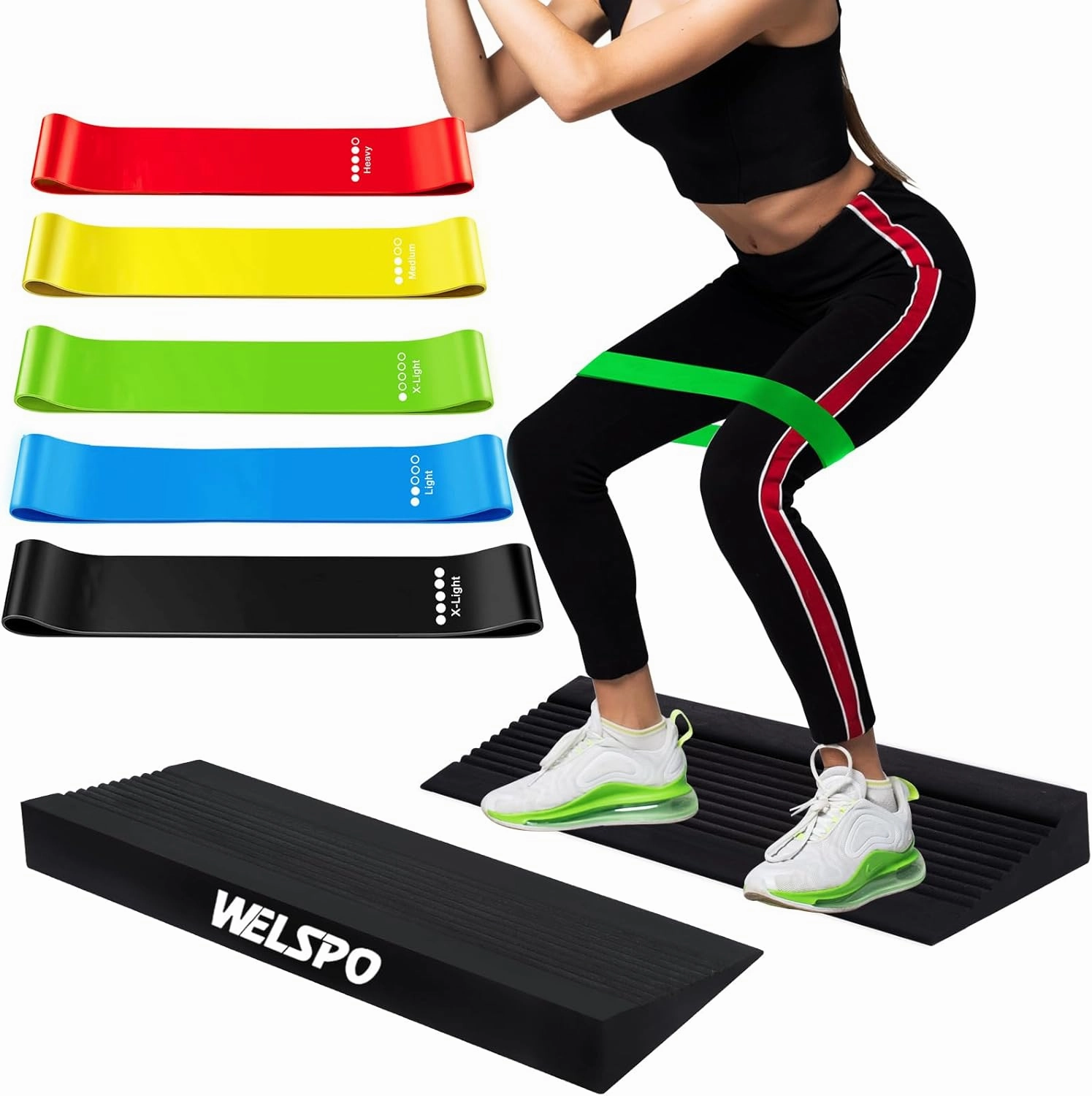 WELSPO Slant Board Squat Wedge Board, Non-Slip Slant Board for Squats, Balance Board Calf Stretcher for Plantar Fasciitis Relief, Achilles Tendonitis Relief, Shin Splint Relief and Recovery Training