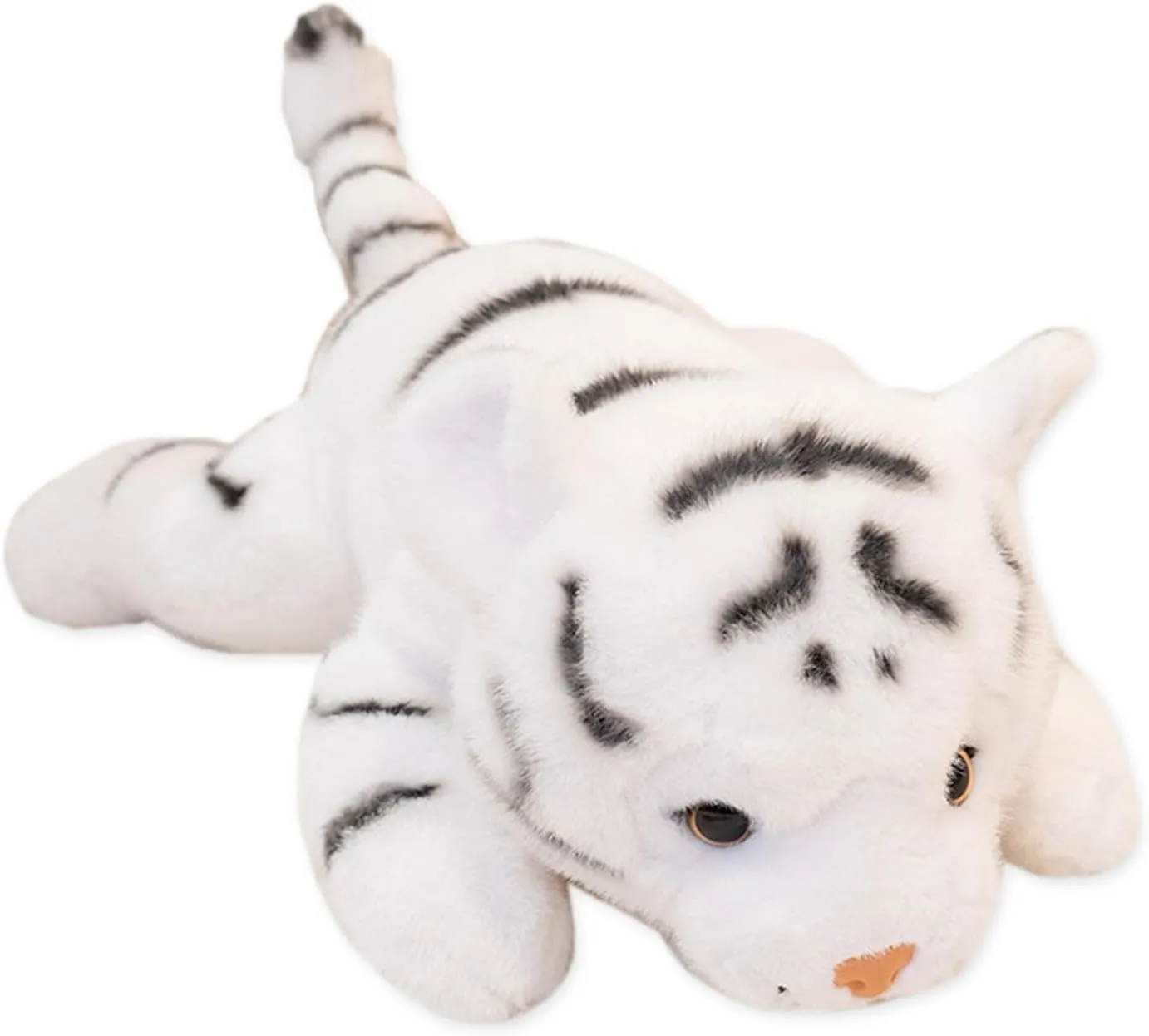 White Tiger Weighted Stuffed Animals,17.7 Inch Weighted Tiger Plush Toy Pillow,Soft Stuffed Tigers Plushies Toys Plush Throw Pillow Gifts for Adults, Kids, Boys and Girls